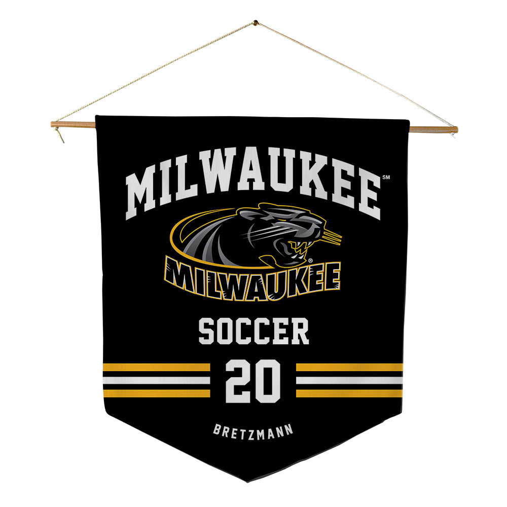UW Milwaukee - NCAA Men's Soccer : Jack Bretzmann - Pennant - 18" x 21"-0