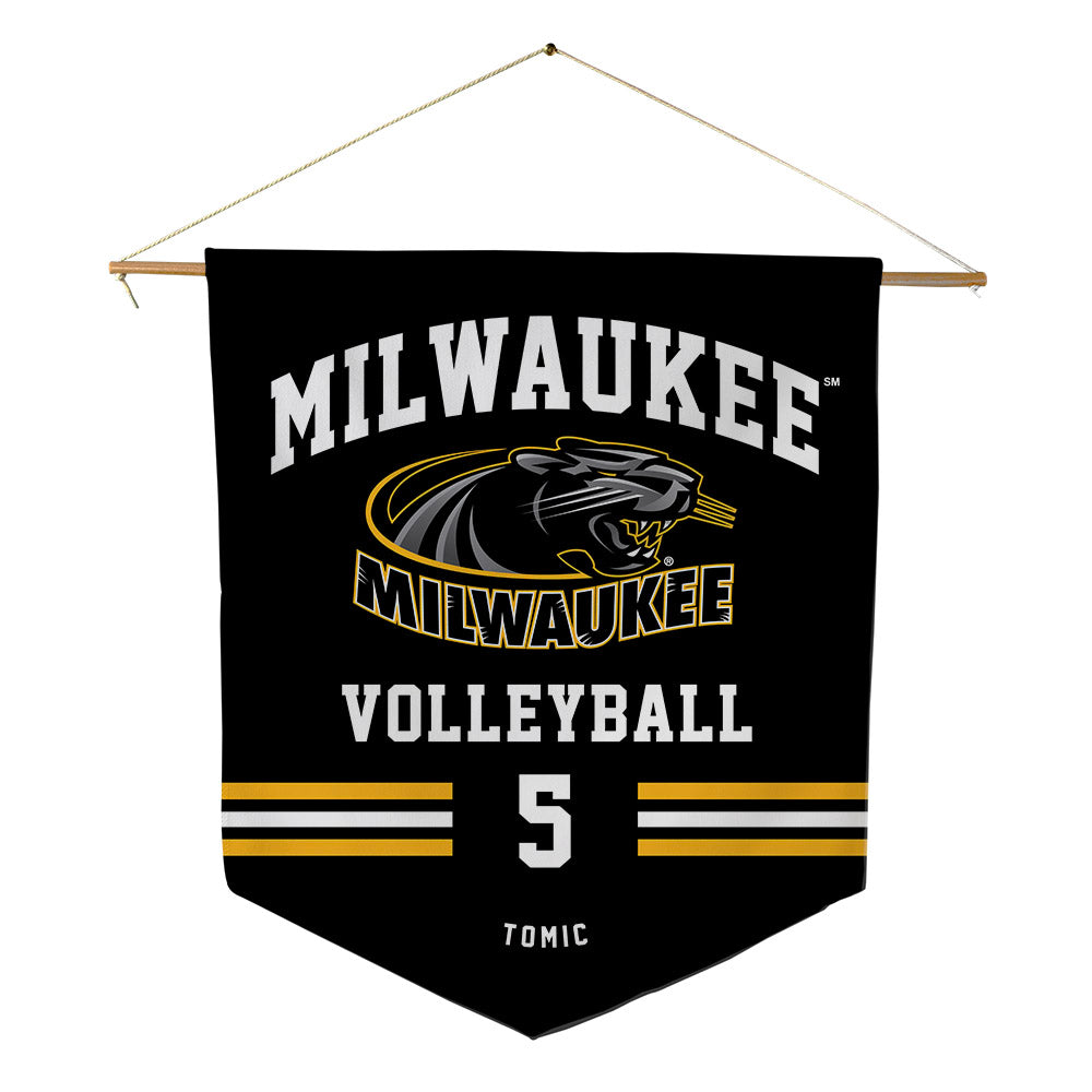 UW Milwaukee - NCAA Women's Volleyball : Milica Tomic - Pennant - 18" x 21"-0