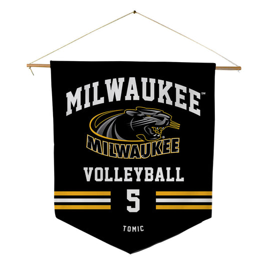 UW Milwaukee - NCAA Women's Volleyball : Milica Tomic - Pennant - 18" x 21"-0