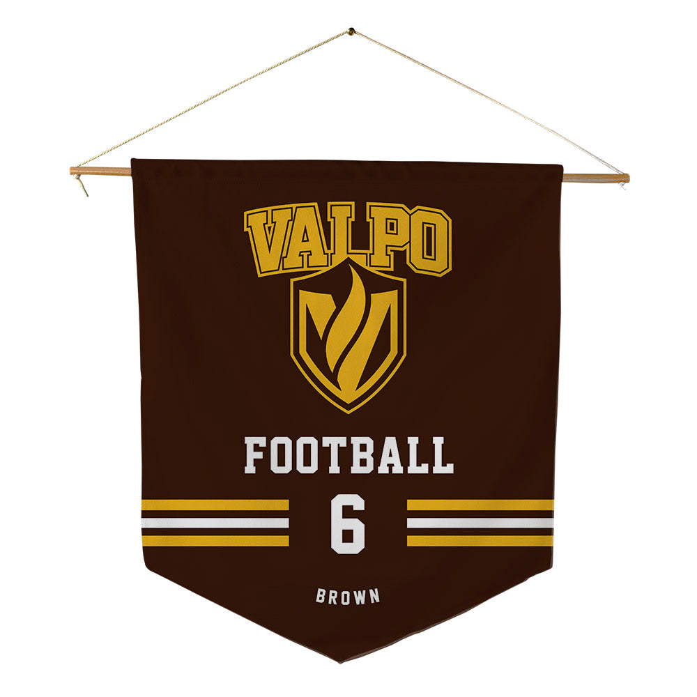 Valpo - NCAA Football : Marcus Brown - Pennant - 18" x 21"-0