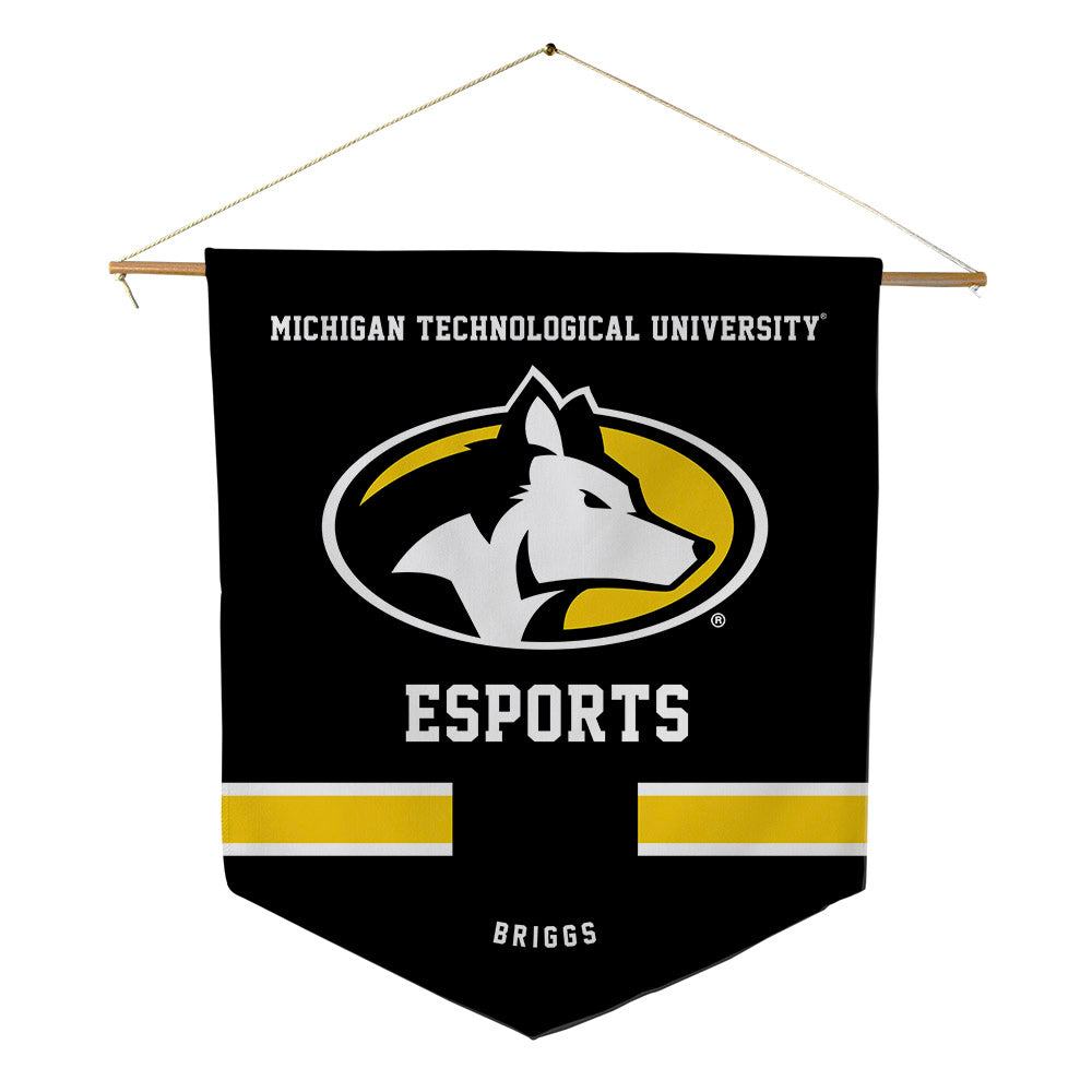 Michigan Tech - E-Sports : Alexander Briggs - Pennant - 18" x 21"-0