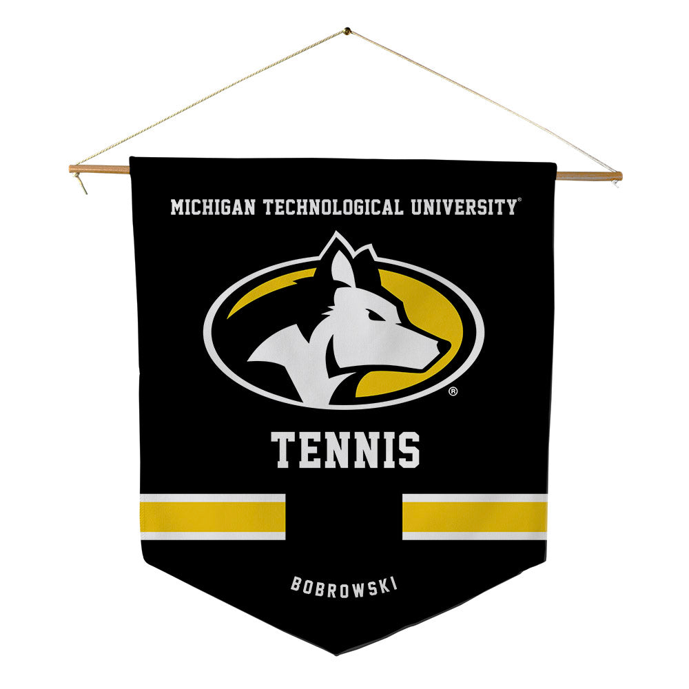 Michigan Tech - NCAA Men's Tennis : Chris Bobrowski - Pennant - 18" x 21"-0