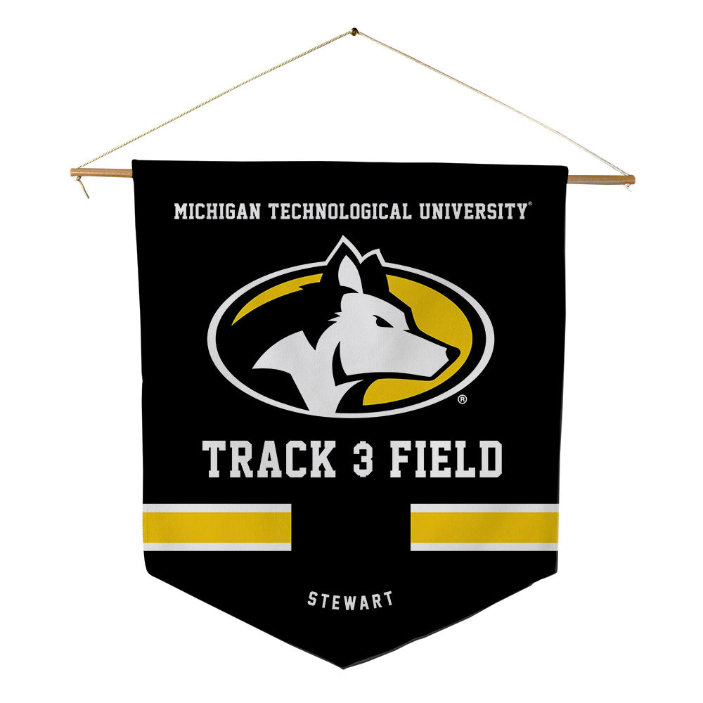 Michigan Tech - NCAA Men's Track & Field : Brody Stewart - Pennant - 18" x 21"-0