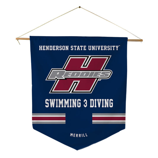 Henderson State - NCAA Women's Swimming & Diving : Elliana Merrill - Pennant - 18" x 21"-0