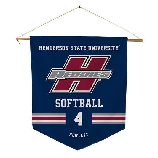Henderson State - NCAA Softball : Ryleigh Hewlett - Pennant - 18" x 21"-0