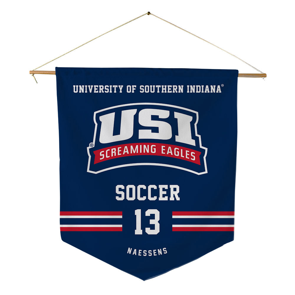 USI - NCAA Men's Soccer : Zach Naessens - Pennant - 18" x 21"-0