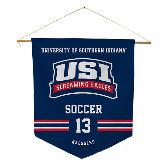 USI - NCAA Men's Soccer : Zach Naessens - Pennant - 18" x 21"-0