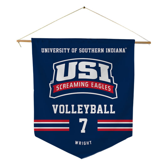 USI - NCAA Women's Volleyball : Carley Wright - Pennant - 18" x 21"-0