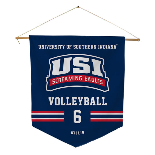 USI - NCAA Women's Volleyball : Ashby Willis - Pennant - 18" x 21"-0