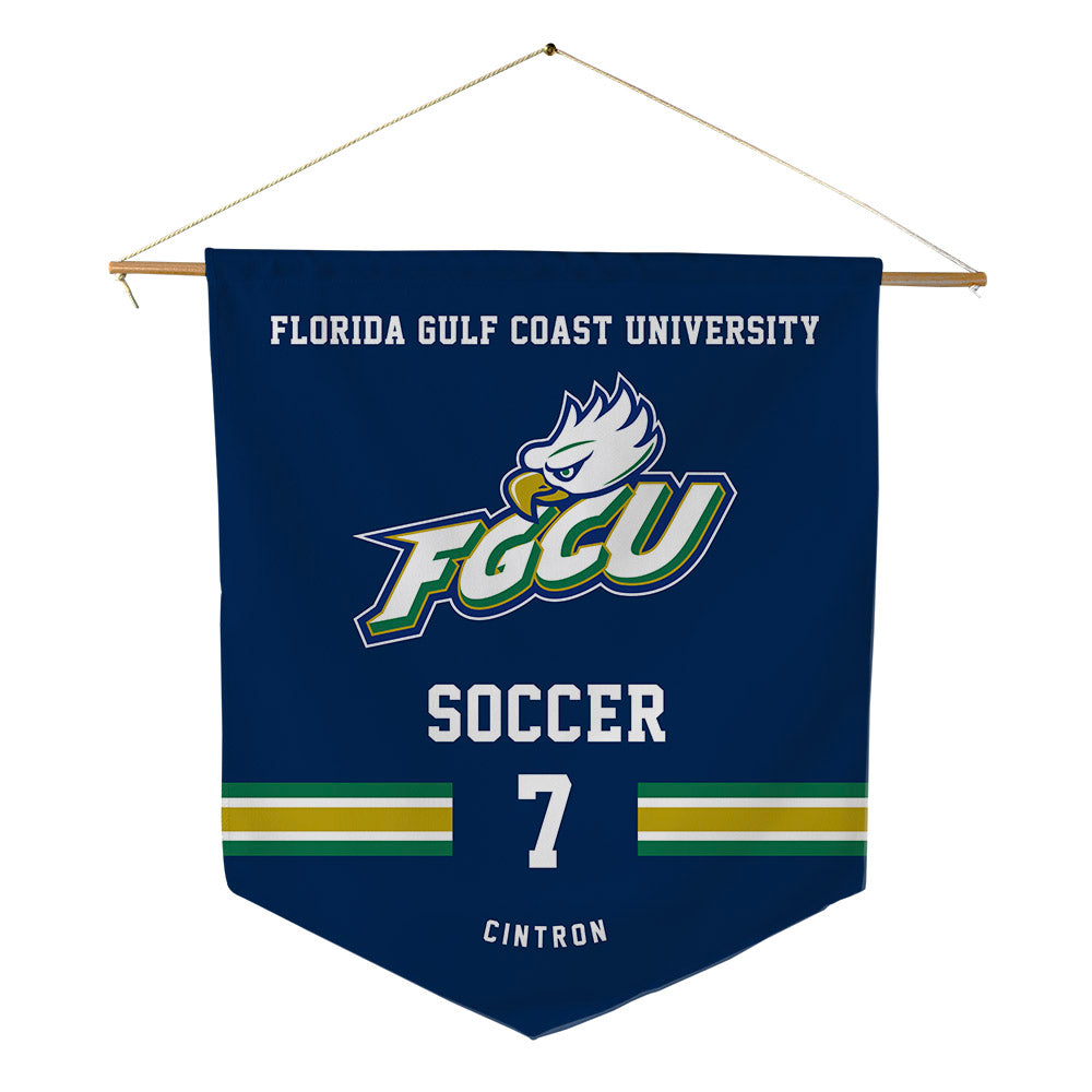 FGCU - NCAA Women's Soccer : Ariana Cintron - Pennant - 18" x 21"-0