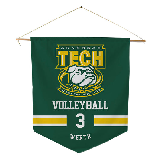ATU - NCAA Women's Volleyball : Ashtyn Werth - Pennant - 18" x 21"-0