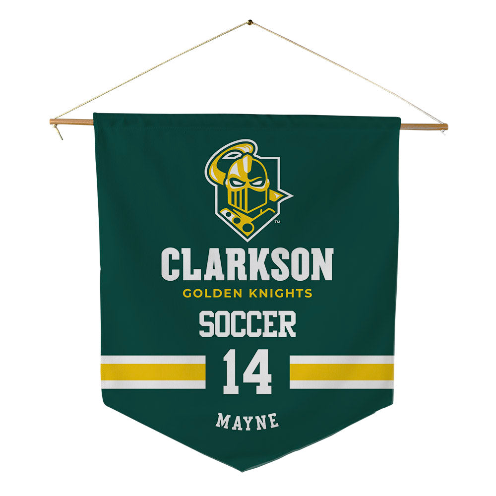 Clarkson - NCAA Men's Soccer : Quinn Mayne - Pennant - 18" x 21"-0