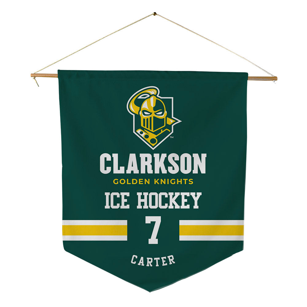 Clarkson - NCAA Women's Ice Hockey : Jaela Carter - Pennant - 18" x 21"-0