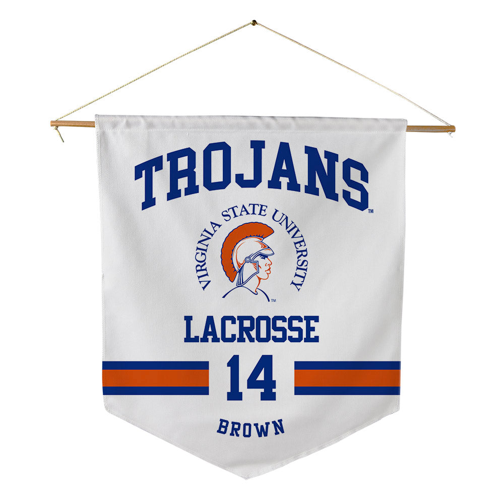 Virginia State - NCAA Men's Lacrosse : Bersham Brown - Pennant - 18" x 21"-0