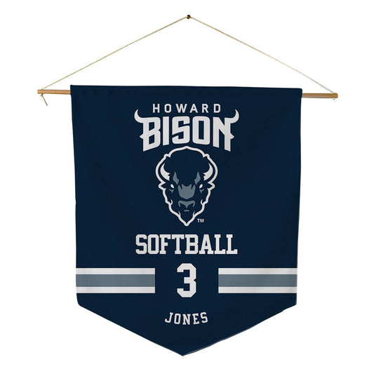 Howard - NCAA Softball : Lauryn Jones - Pennant - 18" x 21"-0