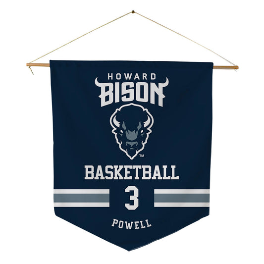 Howard - NCAA Men's Basketball : Brannon Powell - Pennant - 18" x 21"-0