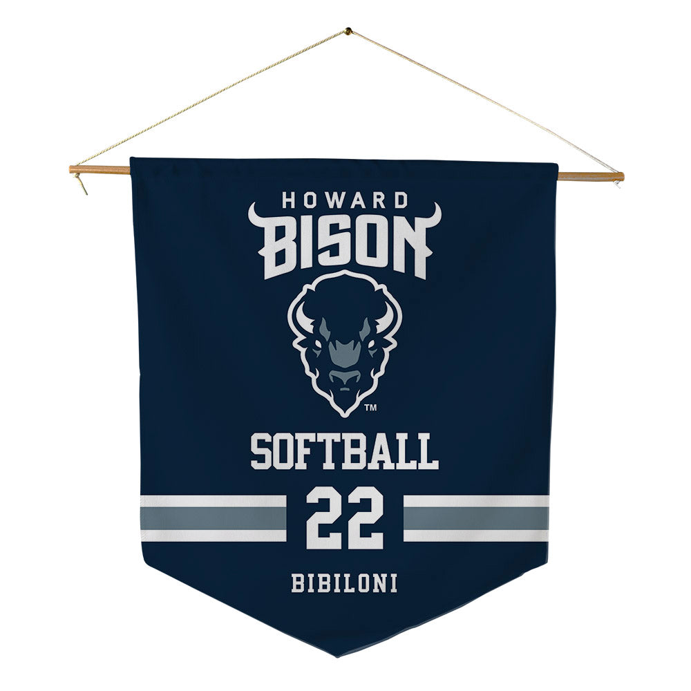 Howard - NCAA Softball : Rylan Bibiloni - Pennant - 18" x 21"-0