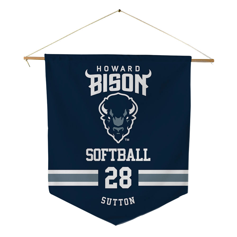 Howard - NCAA Softball : Janis Sutton - Pennant - 18" x 21"-0