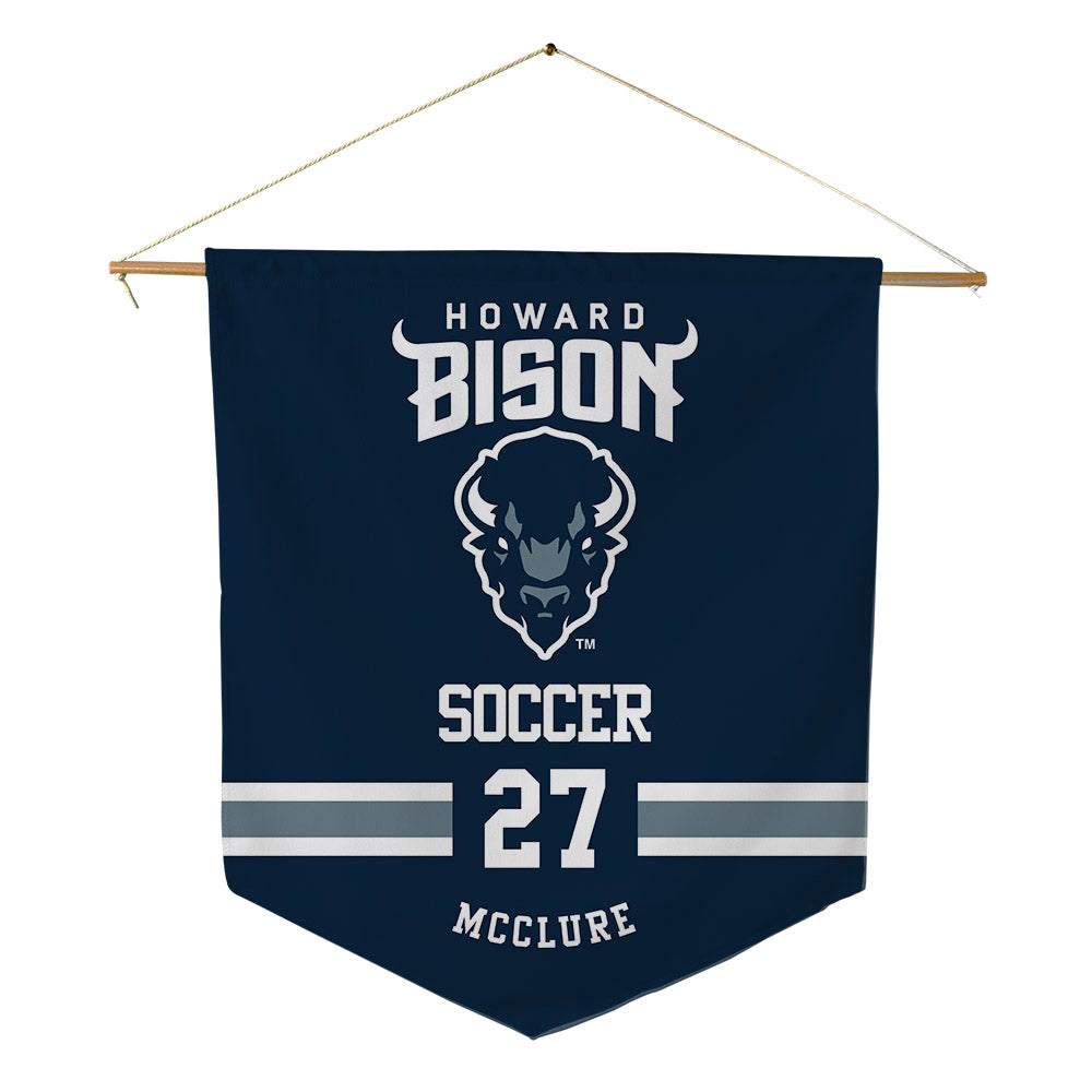 Howard - NCAA Women's Soccer : Courtney Mcclure - Pennant - 18" x 21"-0