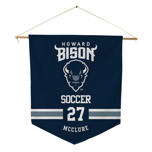 Howard - NCAA Women's Soccer : Courtney Mcclure - Pennant - 18" x 21"-0