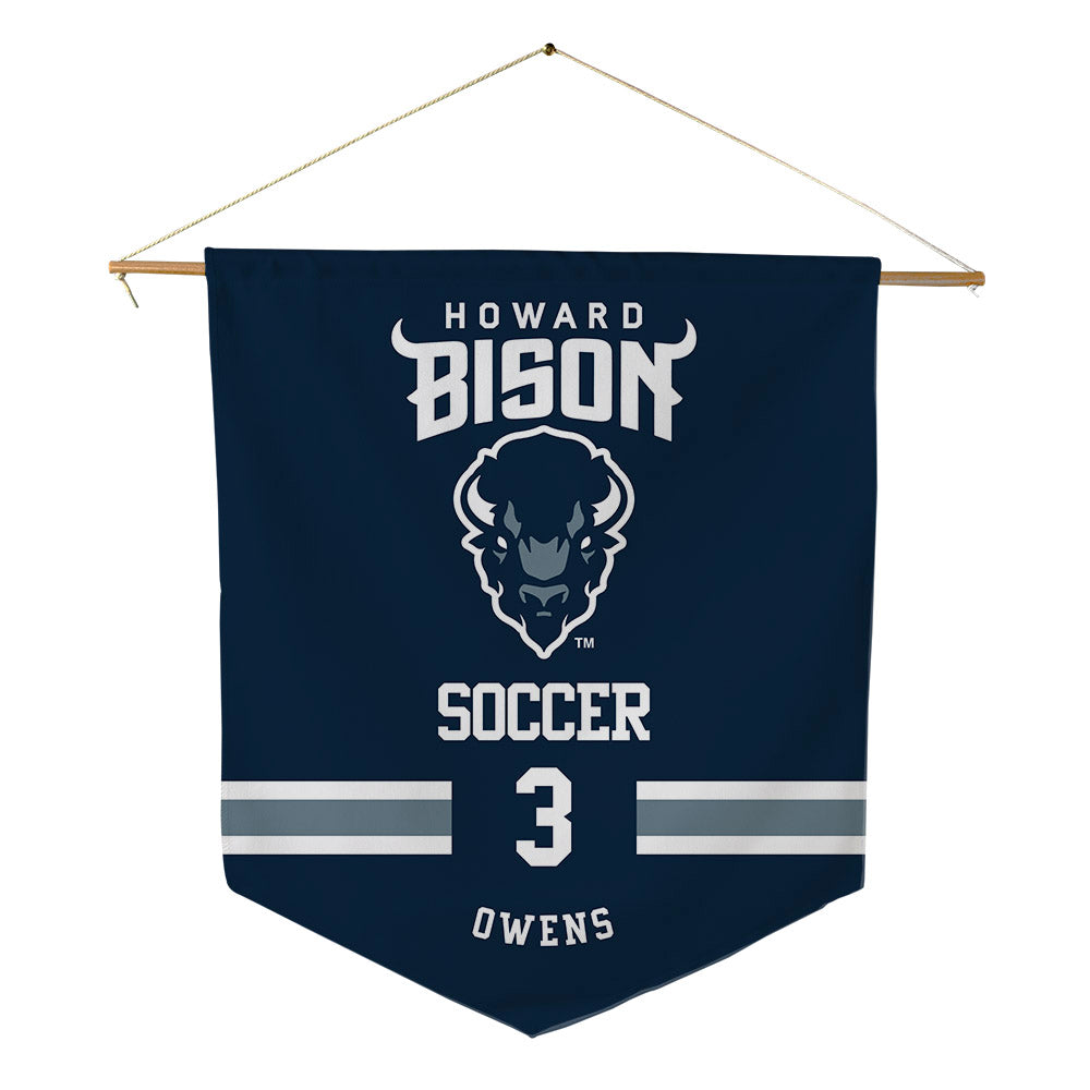 Howard - NCAA Women's Soccer : Demi Owens - Pennant - 18" x 21"-0