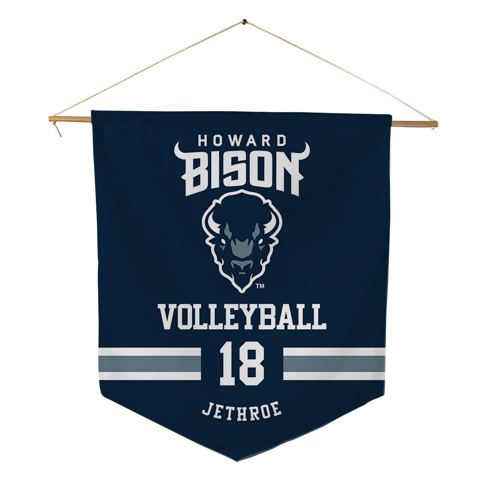 Howard - NCAA Women's Volleyball : Zenai Jethroe - Pennant - 18" x 21"-0