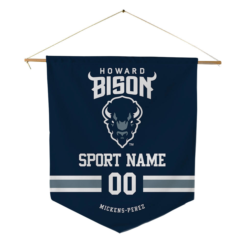 Howard - NCAA Women's Soccer : Asia Mickens-Perez - Pennant - 18" x 21"-0