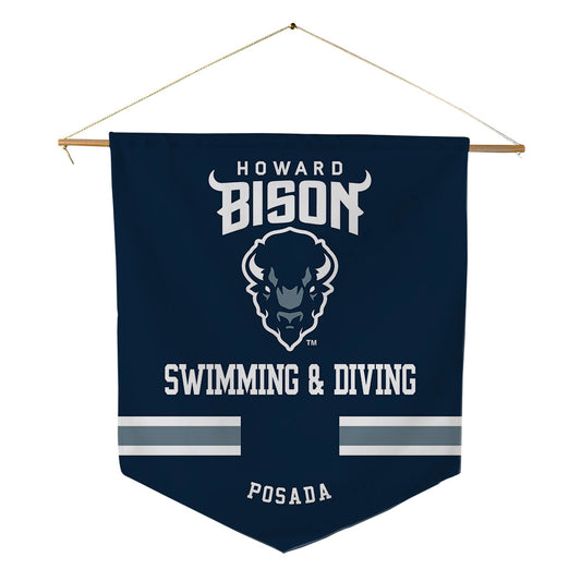 Howard - NCAA Women's Swimming & Diving : Chanice Posada - Pennant - 18" x 21"-0