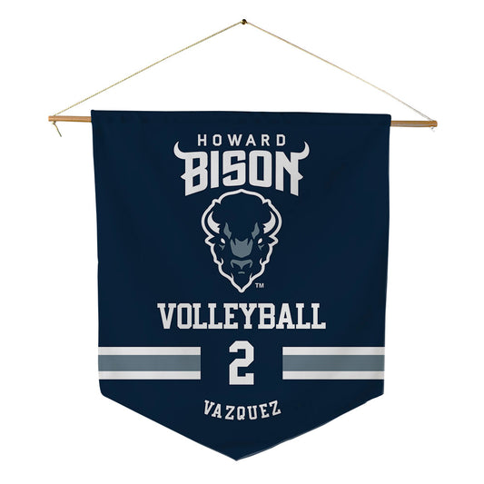 Howard - NCAA Women's Volleyball : Estrella Vazquez - Pennant - 18" x 21"-0