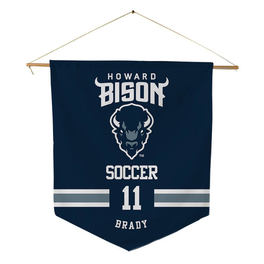 Howard - NCAA Women's Soccer : Saliyah Brady - Pennant - 18" x 21"-0