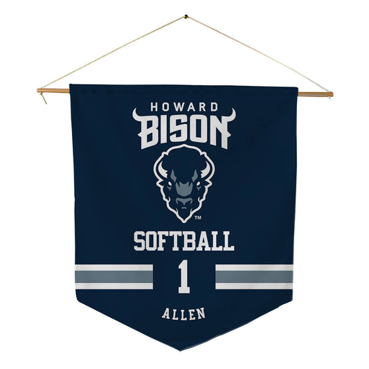 Howard - NCAA Softball : Ariyah Allen - Pennant - 18" x 21"-0