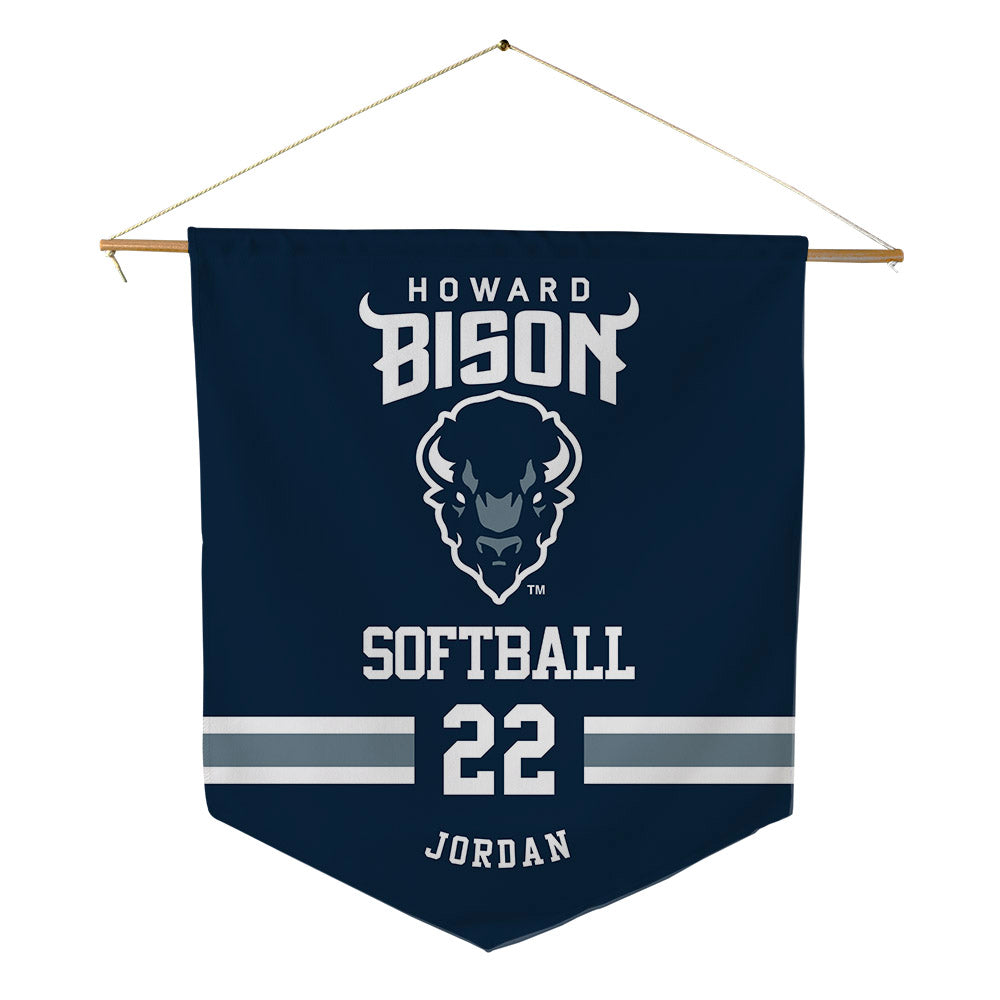 Howard - NCAA Softball : Maryn Jordan - Pennant - 18" x 21"-0