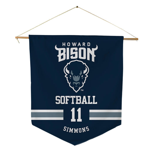 Howard - NCAA Softball : Brooke Simmons - Pennant - 18" x 21"-0