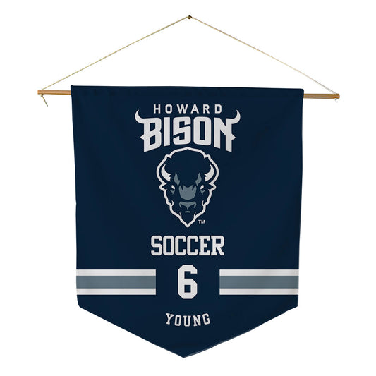 Howard - NCAA Women's Soccer : Mia Young - Pennant - 18" x 21"-0