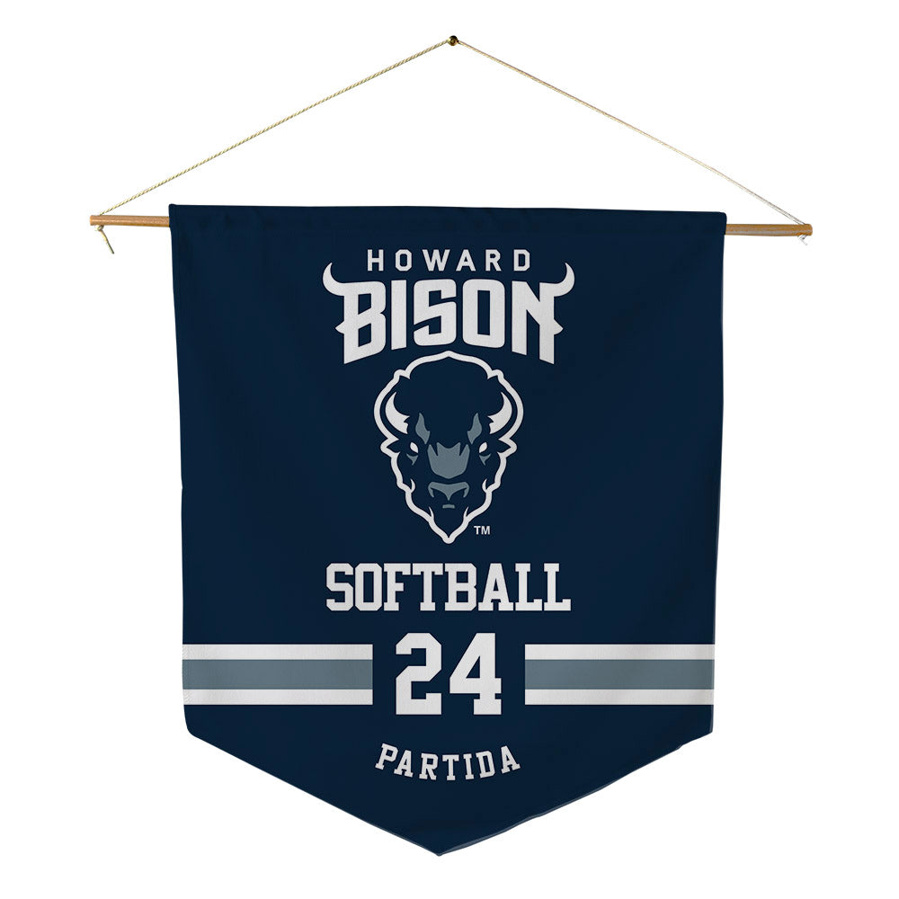 Howard - NCAA Softball : Giada Partida - Pennant - 18" x 21"-0