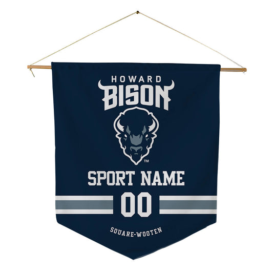 Howard - NCAA Men's Soccer : Barry Souare-Wooten - Pennant - 18" x 21"-0