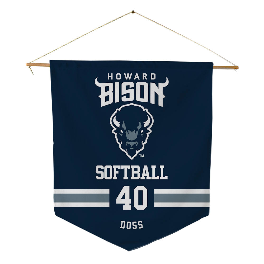 Howard - NCAA Softball : Zafirah Doss - Pennant - 18" x 21"-0