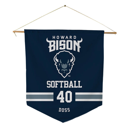 Howard - NCAA Softball : Zafirah Doss - Pennant - 18" x 21"-0