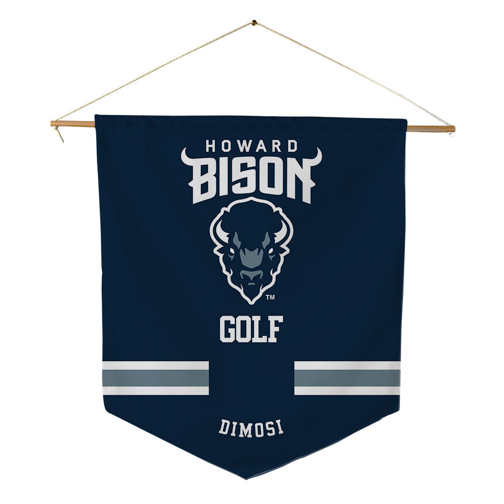 Howard - NCAA Men's Golf : Kezaia Dimosi - Pennant - 18" x 21"-0
