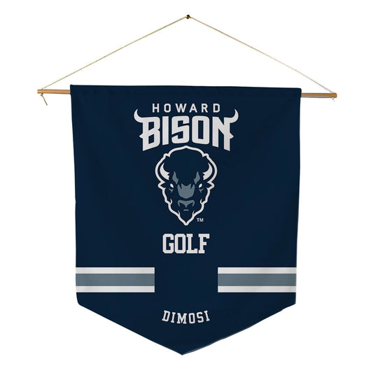 Howard - NCAA Men's Golf : Kezaia Dimosi - Pennant - 18" x 21"-0
