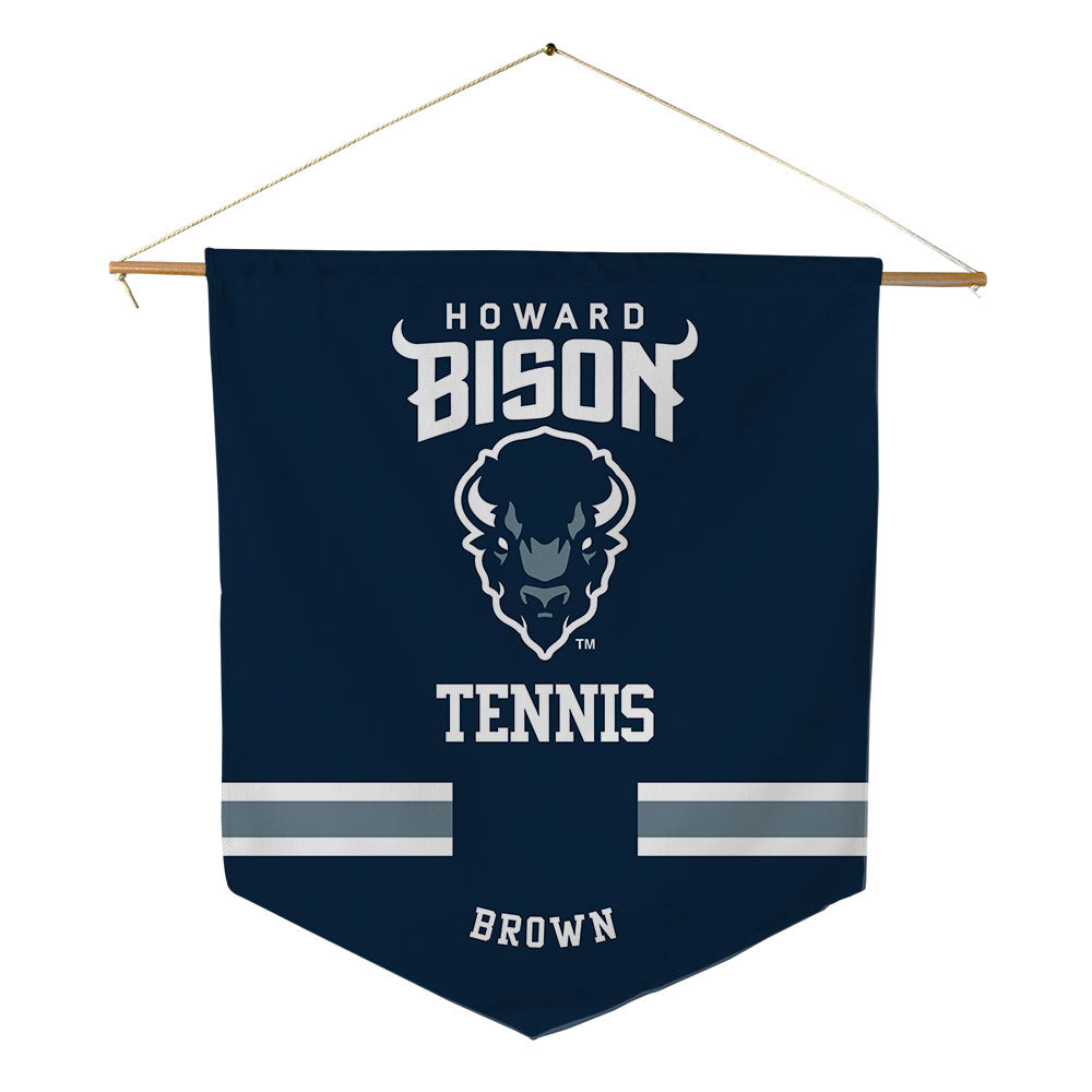 Howard - NCAA Women's Tennis : Franchesca Brown - Pennant - 18" x 21"-0