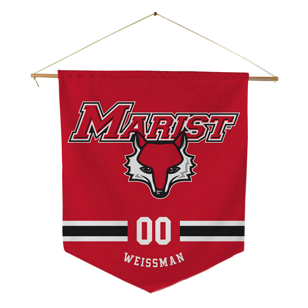Marist - NCAA Men's Lacrosse : Andrew Weissman - Pennant - 18" x 21"-0