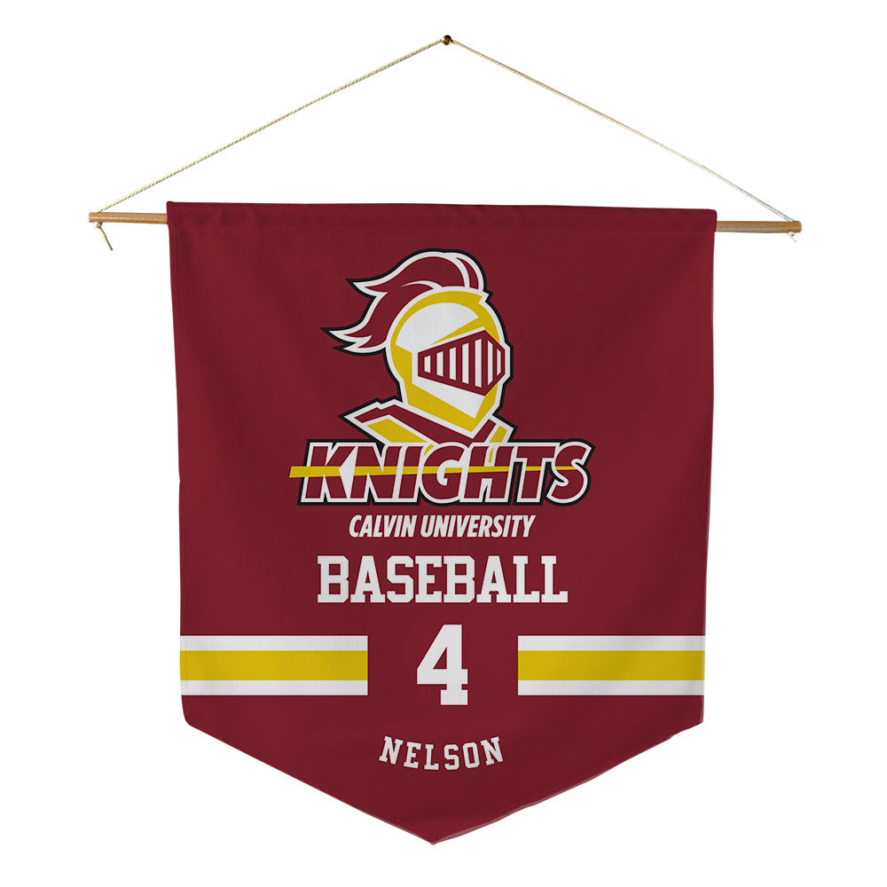 Calvin - NCAA Baseball : Logan Nelson - Pennant - 18" x 21"-0