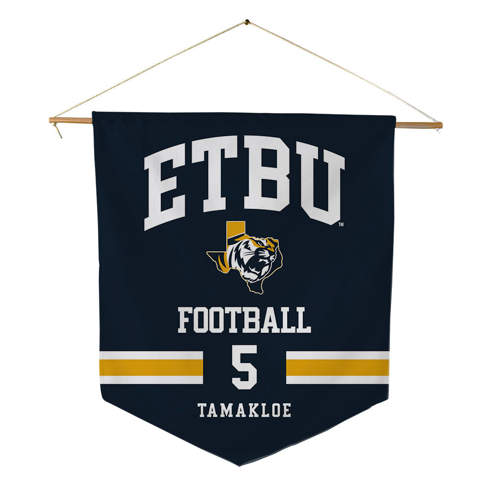 ETBU - NCAA Football : Seyram Tamakloe - Pennant - 18" x 21"-0