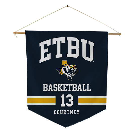 ETBU - NCAA Men's Basketball : Kyler Courtney - Pennant - 18" x 21"-0