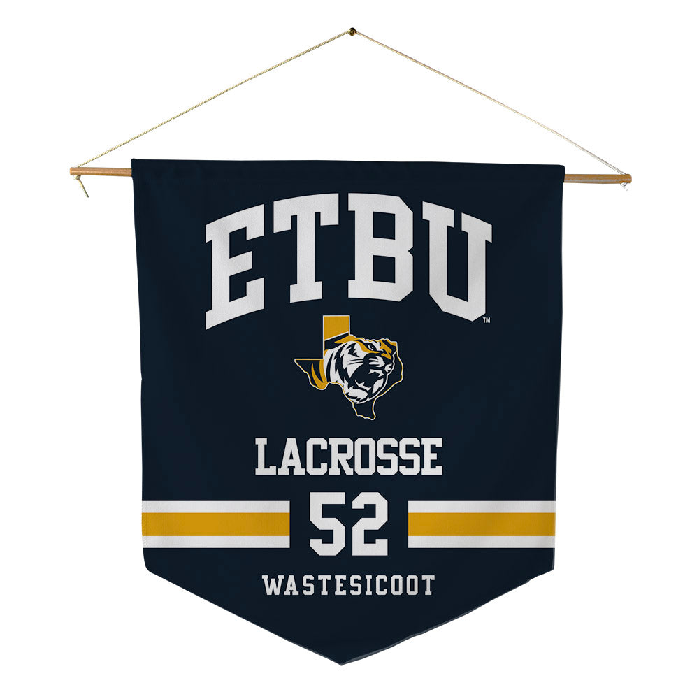 ETBU - NCAA Men's Lacrosse : Ryder Wastesicoot - Pennant - 18" x 21"-0