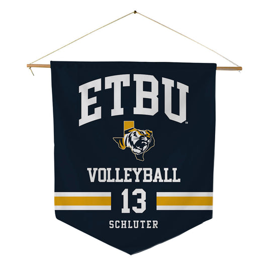 ETBU - NCAA Women's Volleyball : Carleigh Schluter - Pennant - 18" x 21"-0