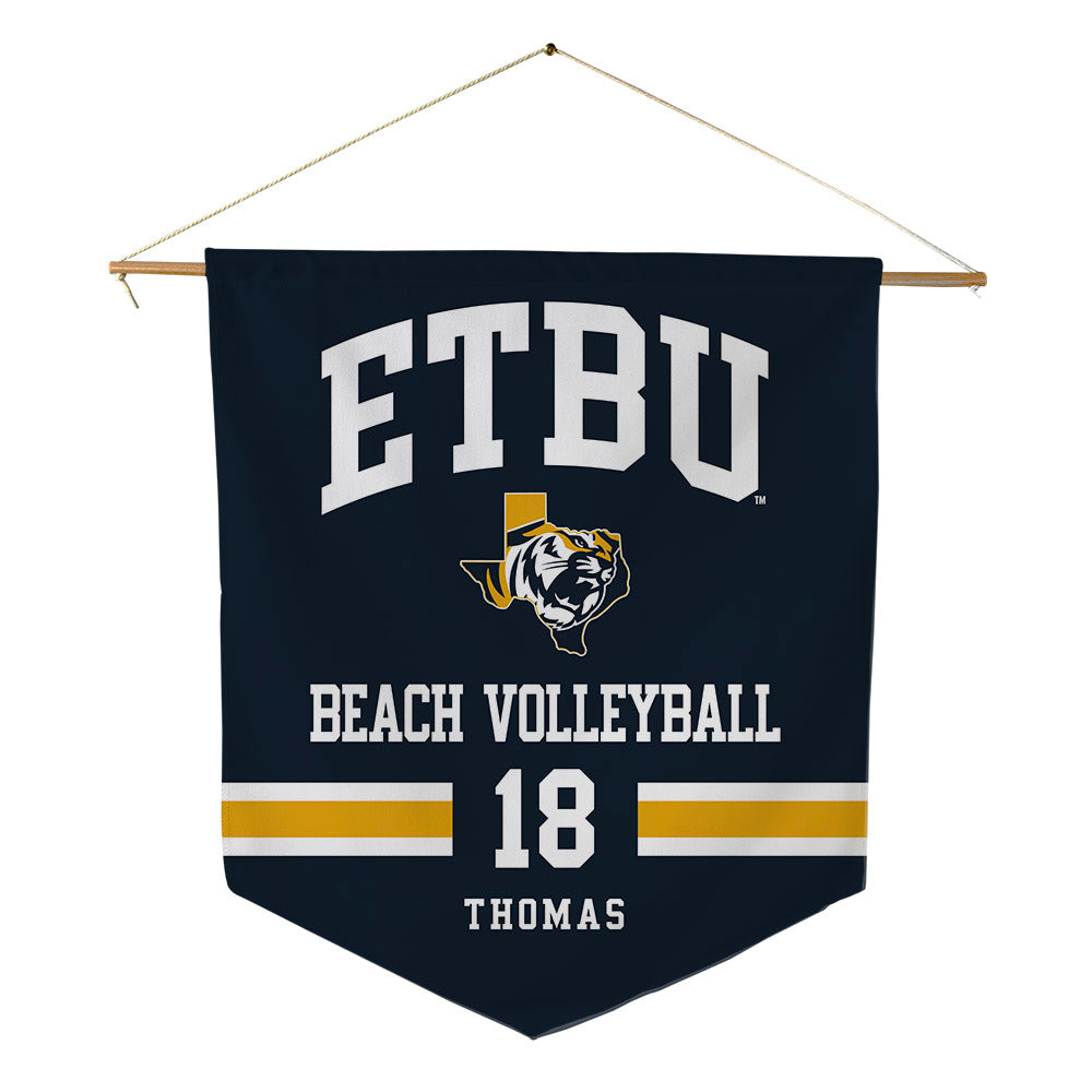 ETBU - NCAA Beach Volleyball : Emily Thomas - Pennant - 18" x 21"-0