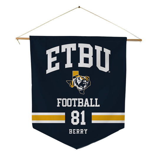 ETBU - NCAA Football : Austin Berry - Pennant - 18" x 21"-0