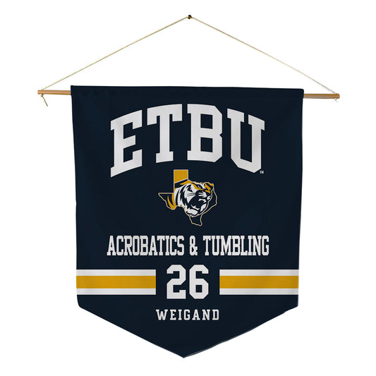 ETBU - NCAA Acrobatics & Tumbling : Shosha Weigand - Pennant - 18" x 21"-0